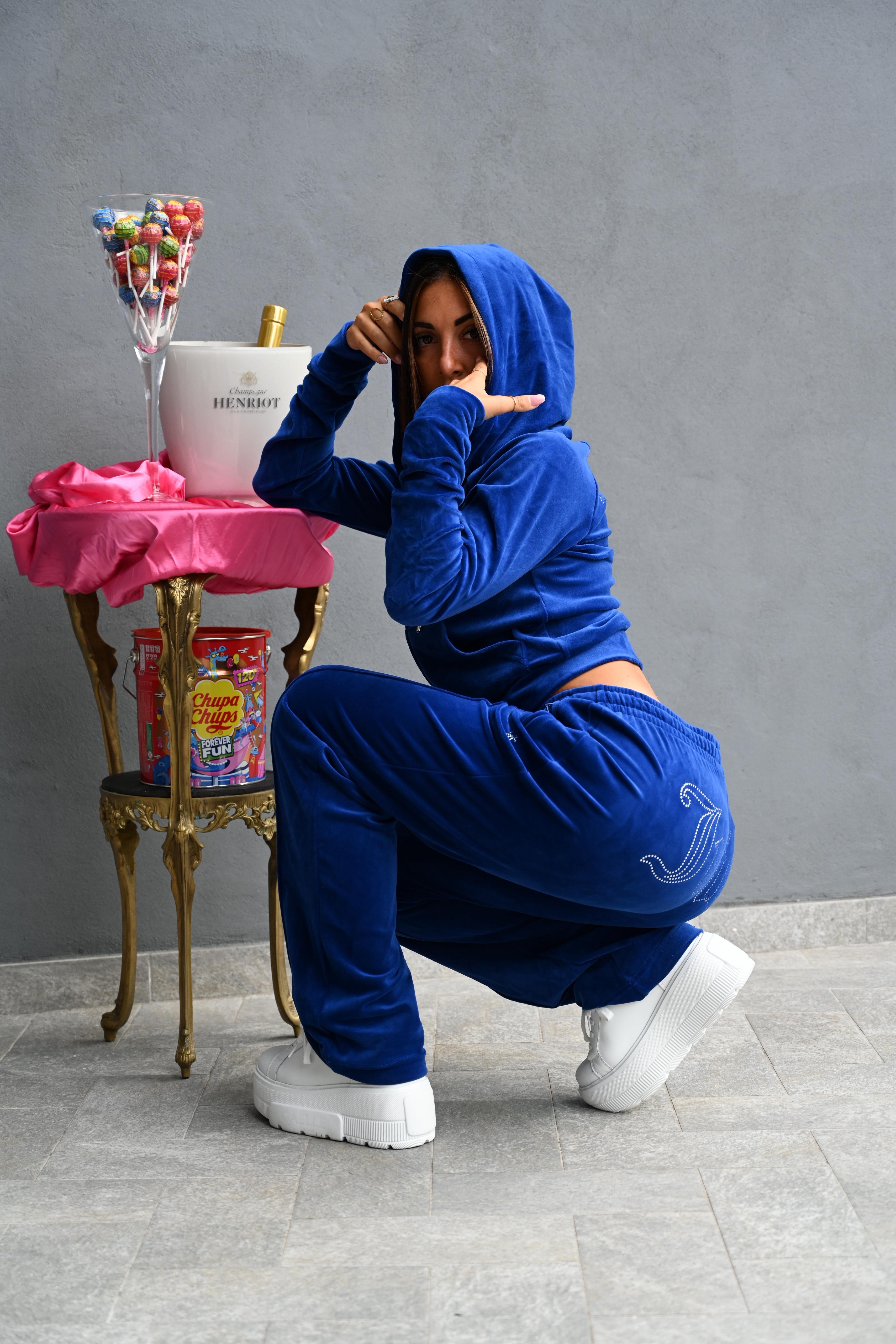 JUICY COUTURE - PANTALONE TUTA OUTLINE BLU