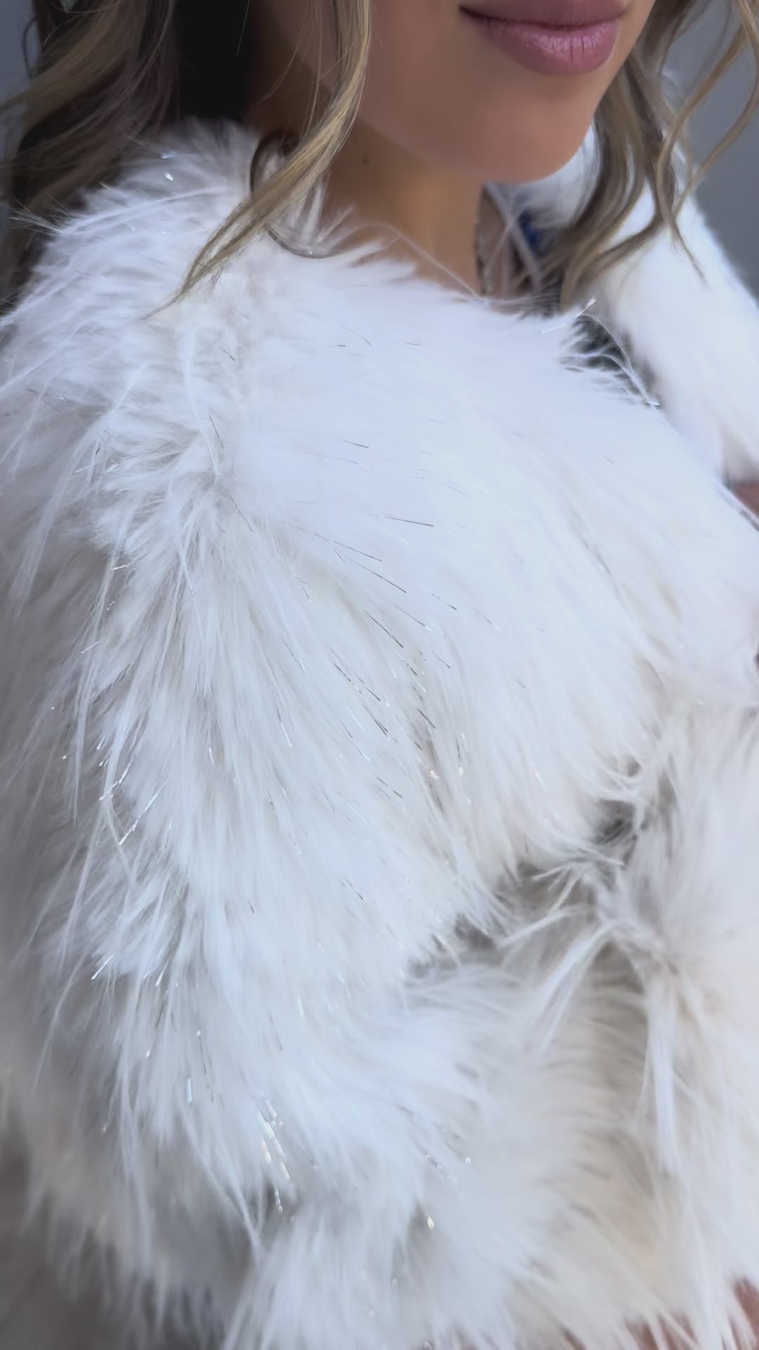 Pelliccia Viziami Ecolux - Pelliccia Bianco Perla