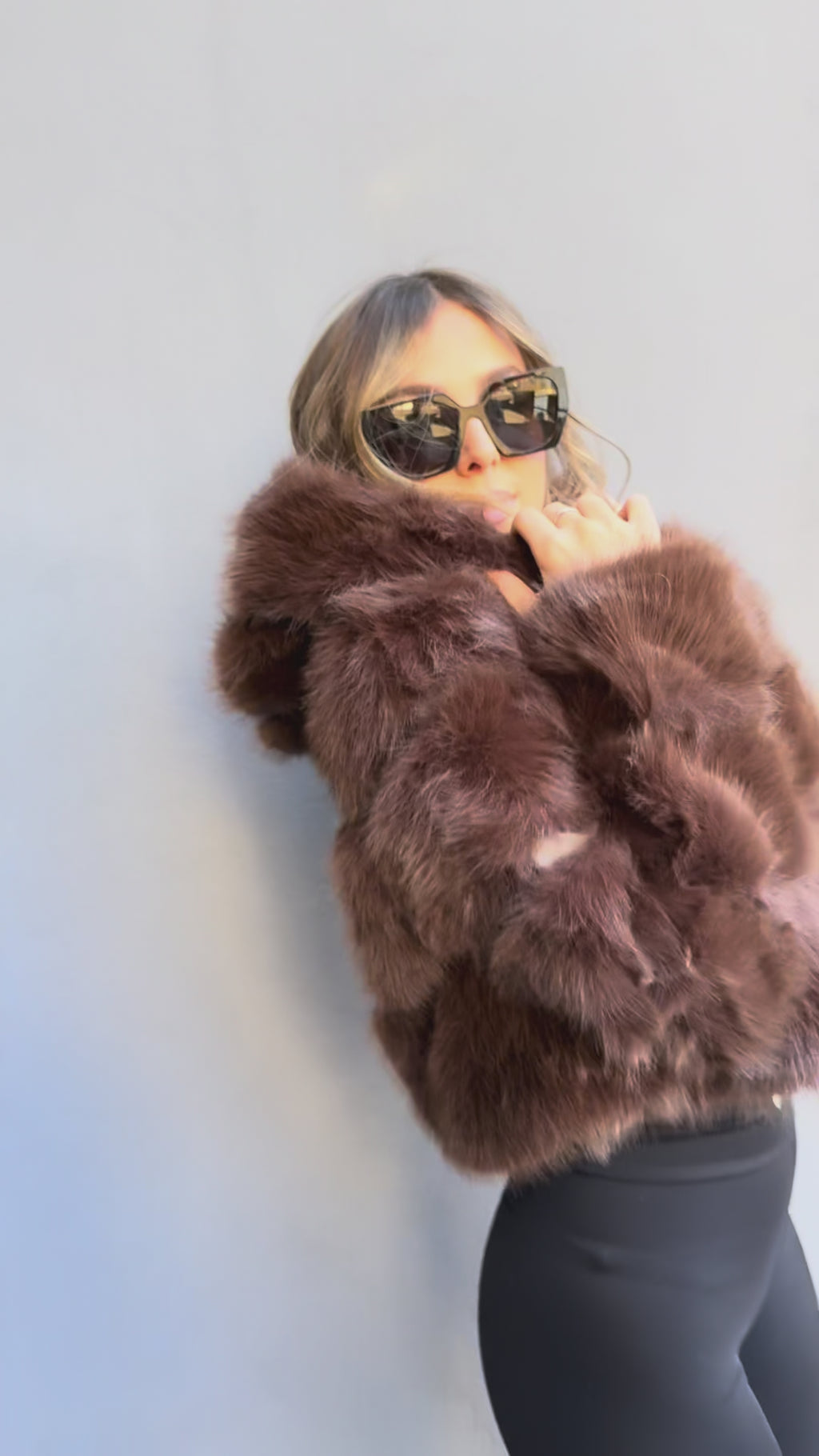 Pelliccia Viziami Ecolux - Pelliccia Chocolate Brown