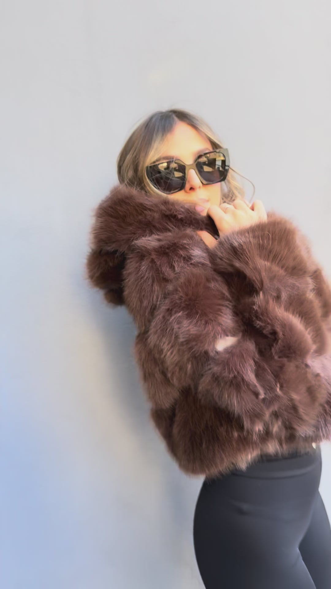 Pelliccia Viziami Ecolux - Pelliccia Chocolate Brown